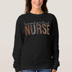 Leopard Lpn Licensed Practical Nurse Healthcare Wo Sweatshirt