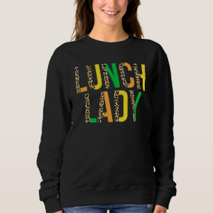 Leopard Lucky Lunch Lady St Patrick's Day Cafeteri Sweatshirt