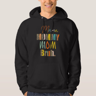 Leopard Mama Mummy Mum Bruh  Mother's Day Womens Hoodie