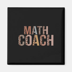 Leopard Math Coach Supplies Fun Back To School  Magnet