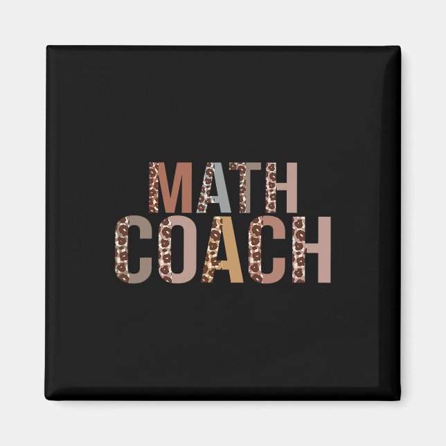 Leopard Math Coach Supplies Fun Ck To School  Magnet (Front)