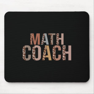Leopard Math Coach Supplies Fun Ck To School  Mouse Pad