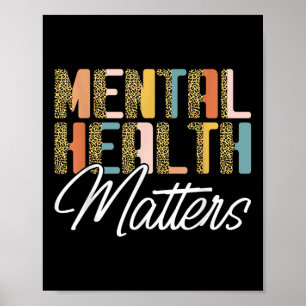 Leopard Mental Health S Human Brain Illness Awaren Poster