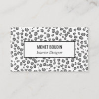 Leopard Modern Custom Black White Animal Print