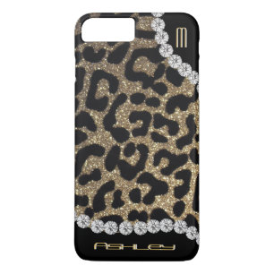 Leopard Monogram Glitter Case-Mate iPhone Case