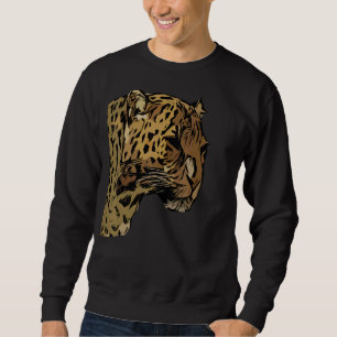 Leopard Motif  Africa Animal Imprint  Abstract Fac Sweatshirt