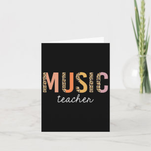 Leopard Music Teacher Cute Ck To School Supplies W Card