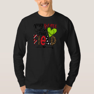Leopard My Heart Is On That Field Tennis Mum Mothe T-Shirt