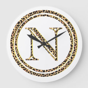 Leopard N Large Clock