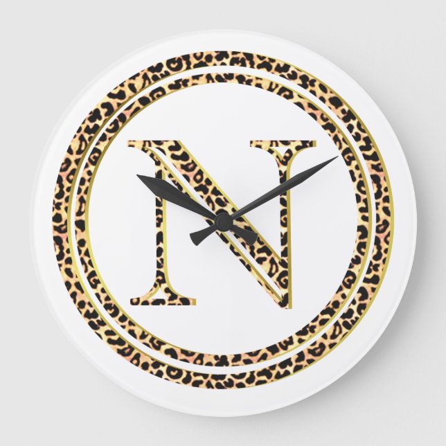 Leopard N Large Clock (Front)