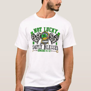 Leopard Not Lucky Simply Blessed St Patricks Faith T-Shirt