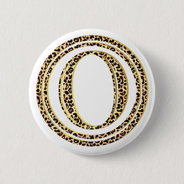 Leopard O 6 Cm Round Badge (Front)
