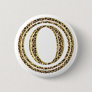 Leopard O 6 Cm Round Badge