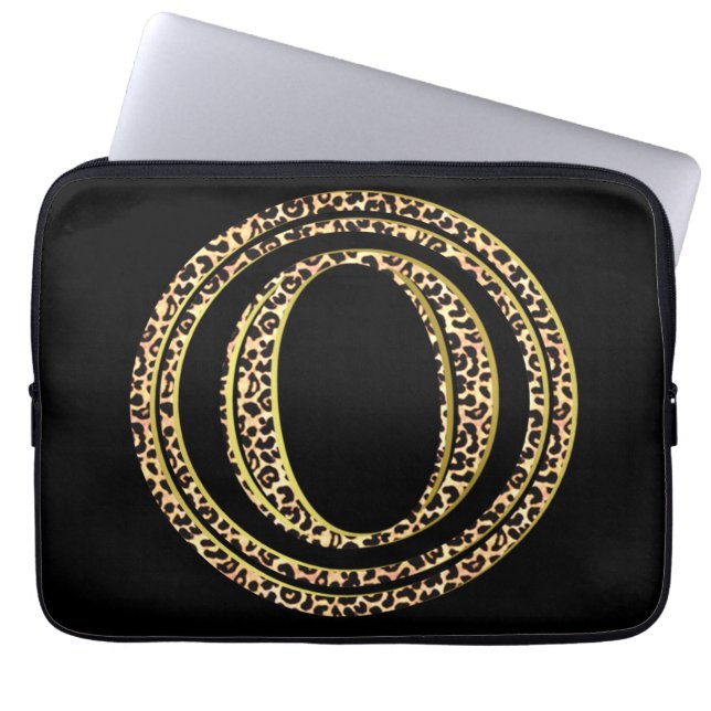 Leopard O Laptop Sleeve (Front)