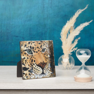 Leopard Oil Painting Print Plaque