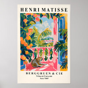 Leopard On A Balcony, Matisse Print, Beachy Decor, Poster