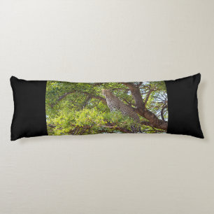 Leopard on a tree body cushion