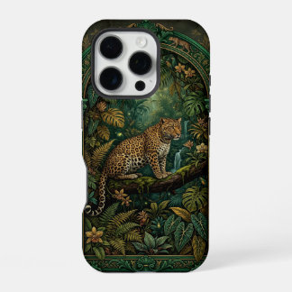 Leopard on Branch Jungle | iPhone 16 Pro Case