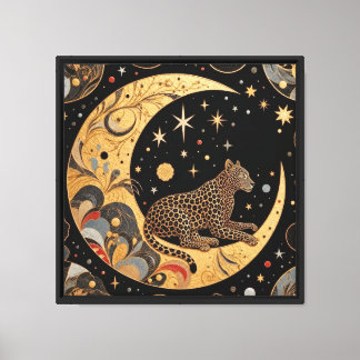 Leopard on the Crescent Canvas Print