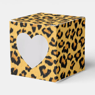 Leopard or Jaguar Print Faux Fur Pattern Favour Box