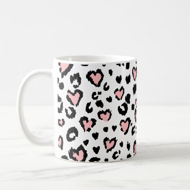 Leopard or jaguar seamless pattern, textured fashi coffee mug (Left)