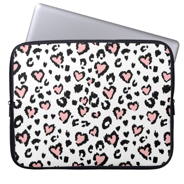 Leopard or jaguar seamless pattern, textured fashi laptop sleeve (Front)