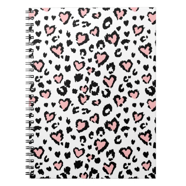 Leopard or jaguar seamless pattern, textured fashi notebook (Front)