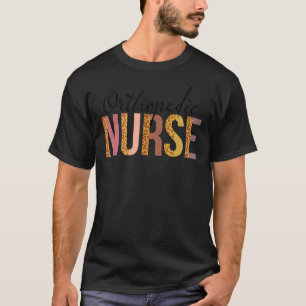 Leopard Orthopaedic Nurse Print For Nursing Studen T-Shirt