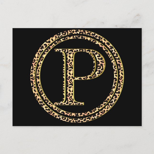 Leopard P Postcard (Front)