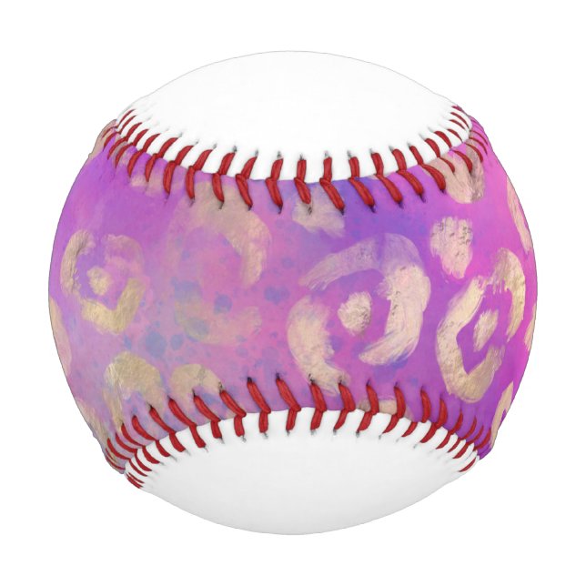 Leopard Paint Series Design 11  Baseball (Front)