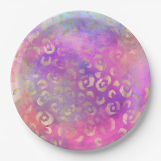 Leopard Paint Series Design 11 Paper Plate