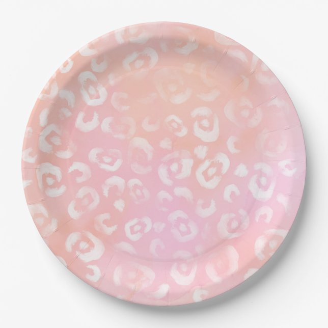 Leopard Paint Series Design 1 Paper Plate (Front)