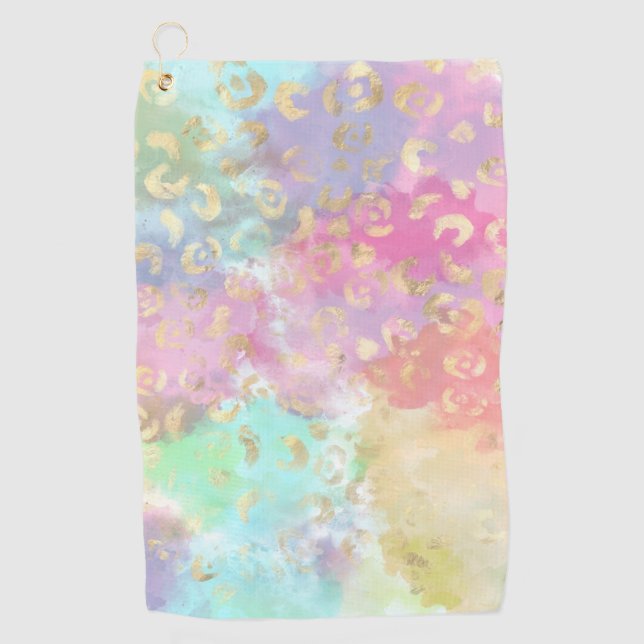 Leopard Paint Series Design 2  Golf Towel (Front)
