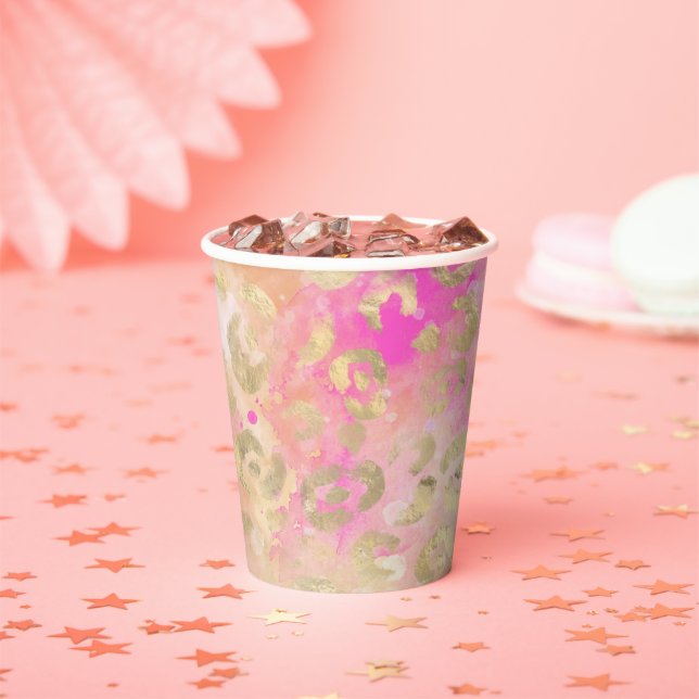 Leopard Paint Series Design 5 Paper Cups (Insitu)