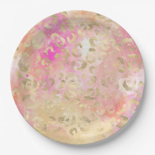 Leopard Paint Series Design 5   Paper Plate