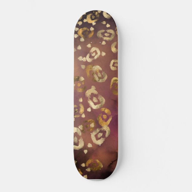 Leopard Paint Series Design 7  Skateboard (Front)