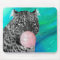 Leopard Panther Black White Pink Bubble Gum Blue