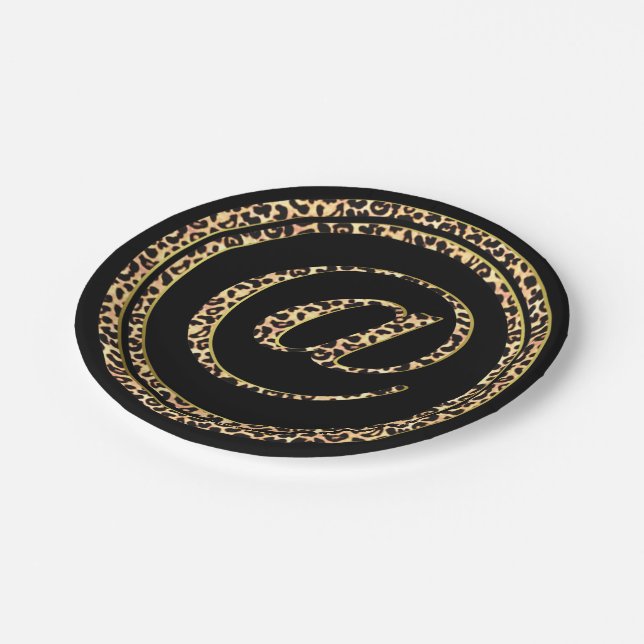 Leopard @ paper plate (Angled)