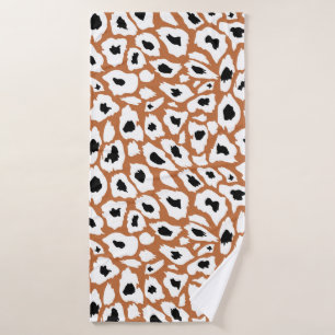 Leopard pattern, african animal print design bath towel