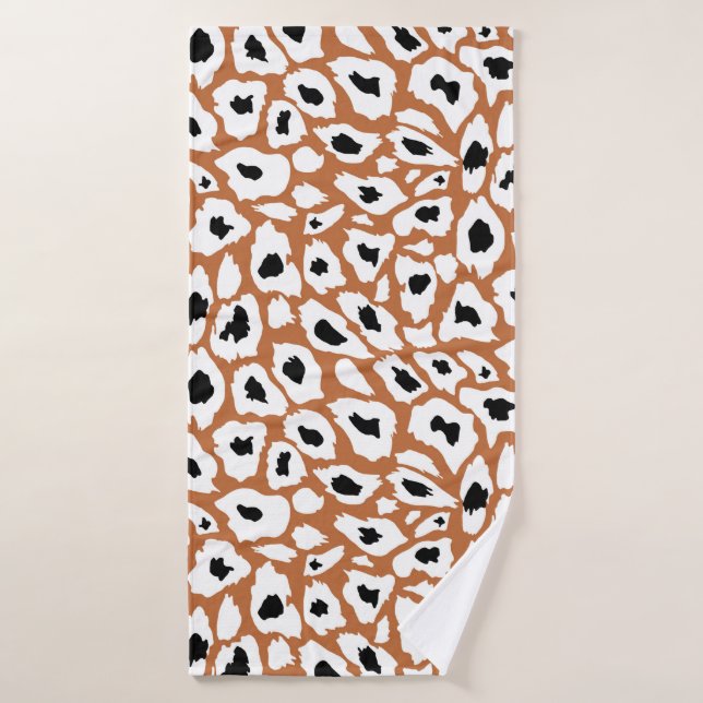 Leopard pattern, african animal print design bath towel (Bath Towel)