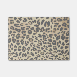 Leopard Pattern Animal Print Black/Gold Post-it Notes