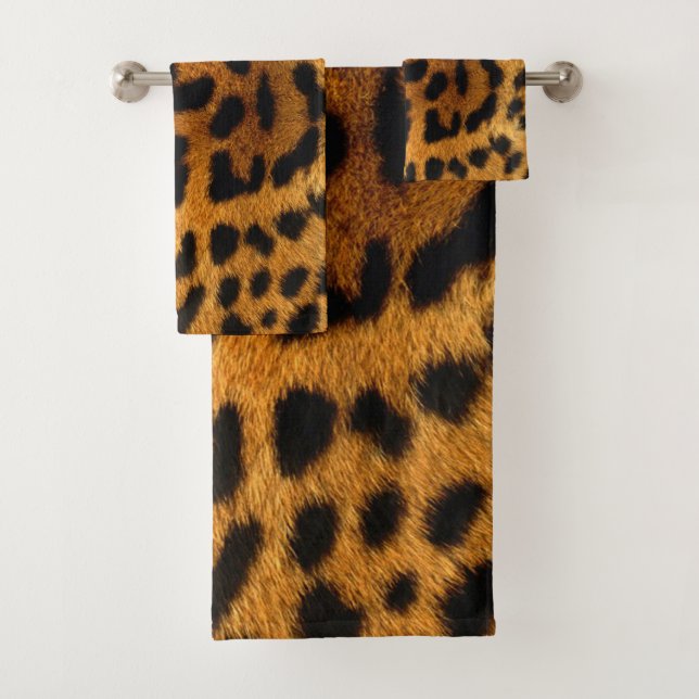 Leopard Pattern Bath Towel Set (Insitu)