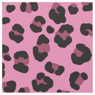 leopard pattern black and pink fabric