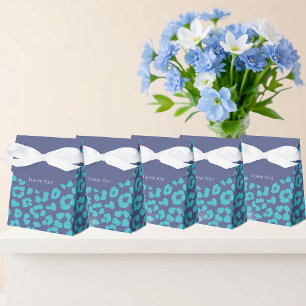 Leopard Pattern-Blue- Favour Box