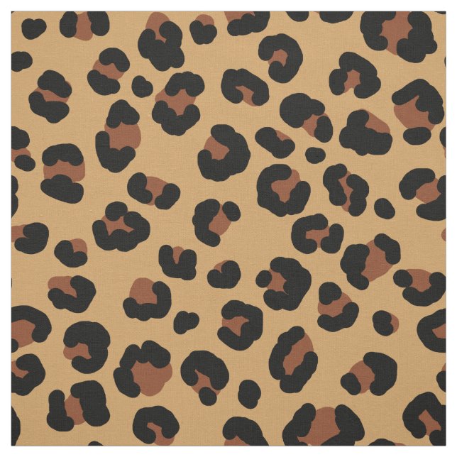 leopard pattern brown and yellow fabric (Swatch)
