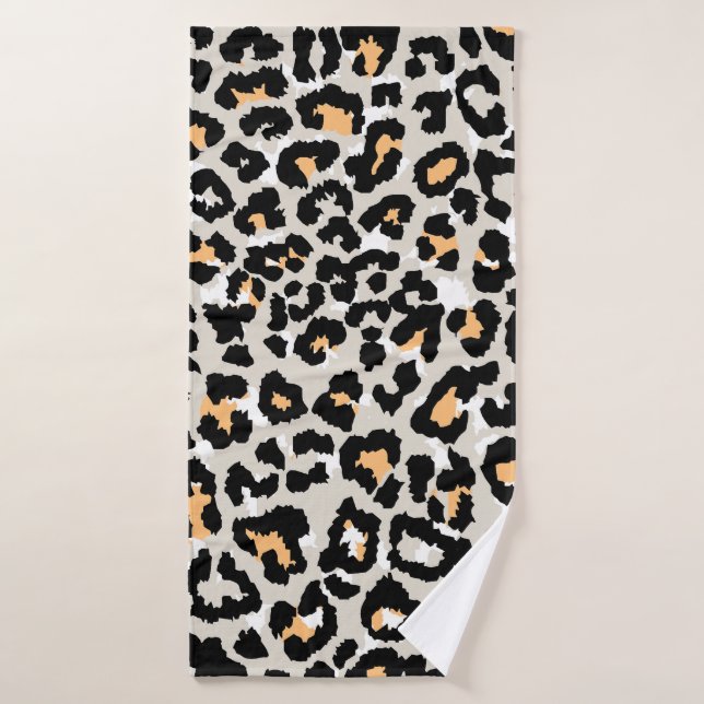 leopard pattern coloured wild seamless bath towel (Bath Towel)