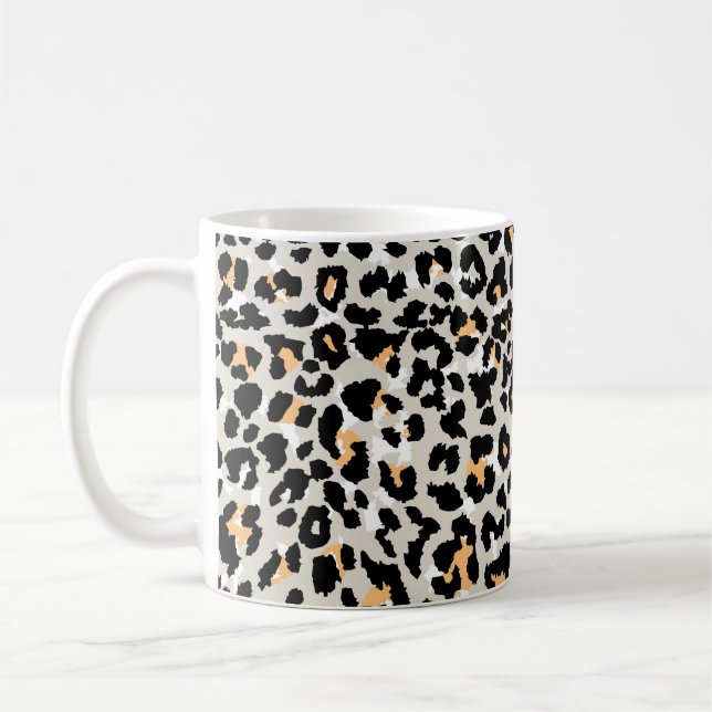 leopard pattern coloured wild seamless coffee mug (Left)
