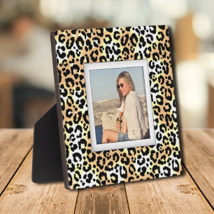 Leopard Pattern Frameless Photo Easel Back Plaque