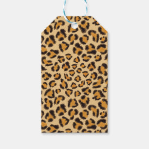 Leopard pattern gift tags