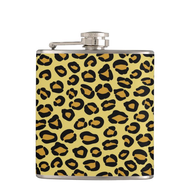 Leopard Pattern Hip Flask (Front)